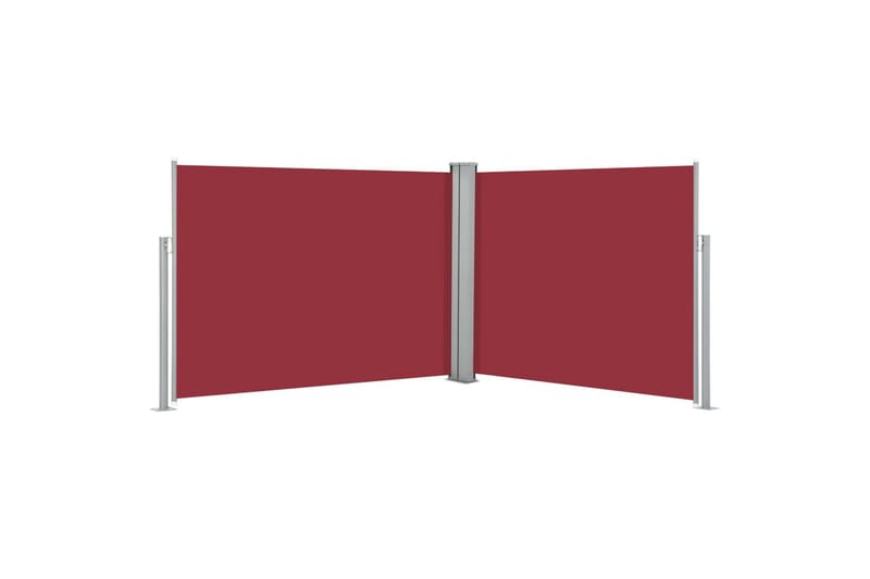 sammenrullelig sidemarkise 140 x 1000 cm rød - Rød - Balkonmarkise - Markiser - Sidemarkise - Altanafskærmning