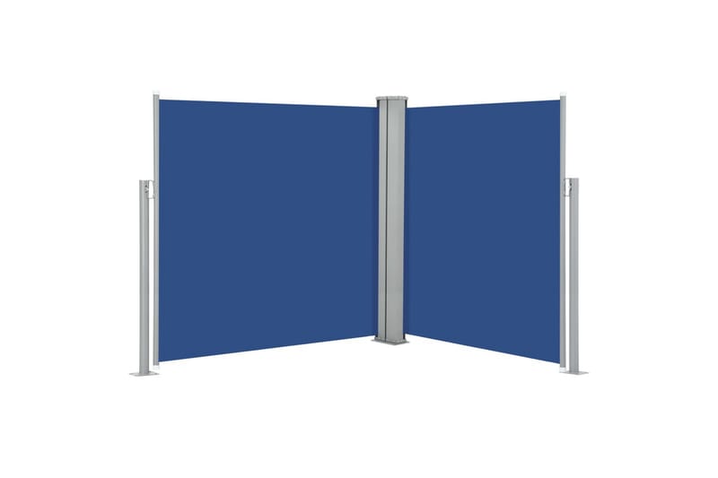 sammenrullelig sidemarkise 140 x 600 cm blå - Blå - Markiser - Balkonmarkise - Altanafskærmning - Sidemarkise