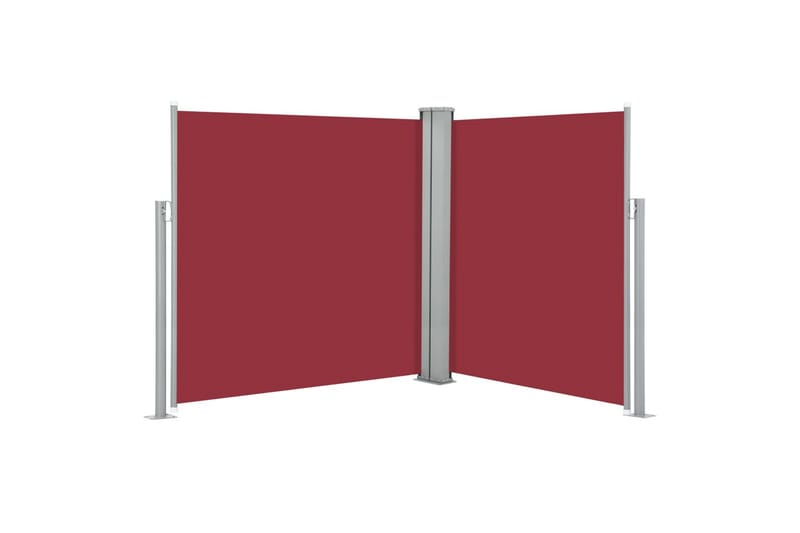sammenrullelig sidemarkise 140 x 600 cm rød - Rød - Havemøbler - Solafskærmning - Markiser - Balkonmarkise