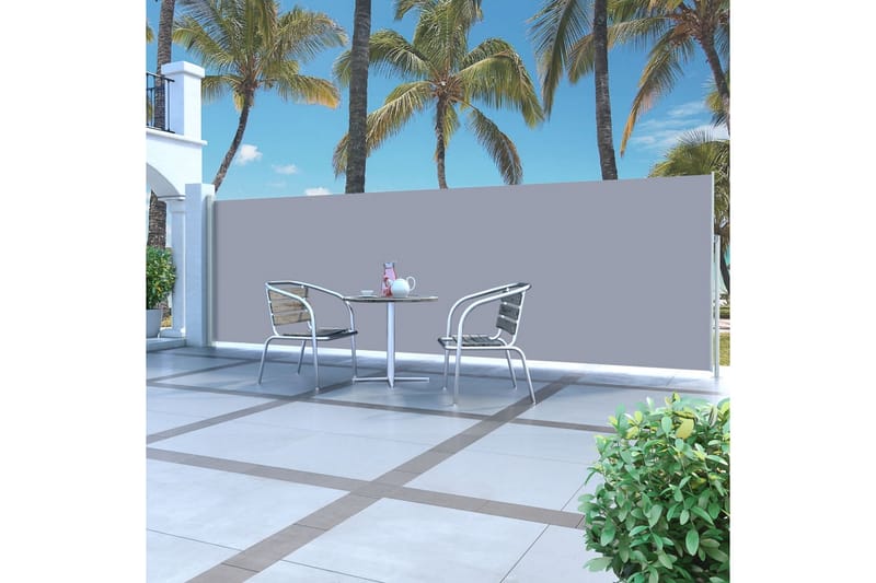 Sammenrullelig Sidemarkise 160 X 500 Cm Cremefarvet - Creme - Havemøbler - Solafskærmning - Markiser - Balkonmarkise