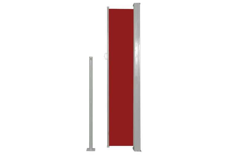 Sammenrullelig Sidemarkise 160 X 500 Cm Rød - Rød - Havemøbler - Solafskærmning - Markiser - Balkonmarkise