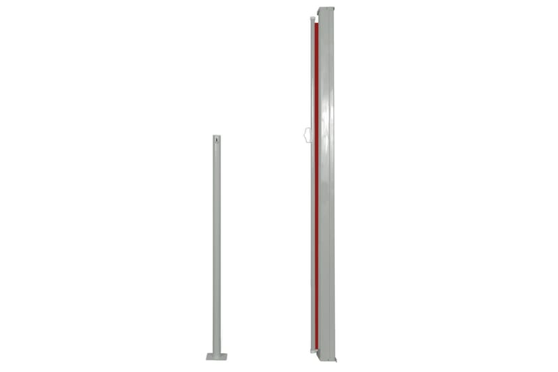 Sammenrullelig Sidemarkise 160 X 500 Cm Rød - Rød - Havemøbler - Solafskærmning - Markiser - Balkonmarkise