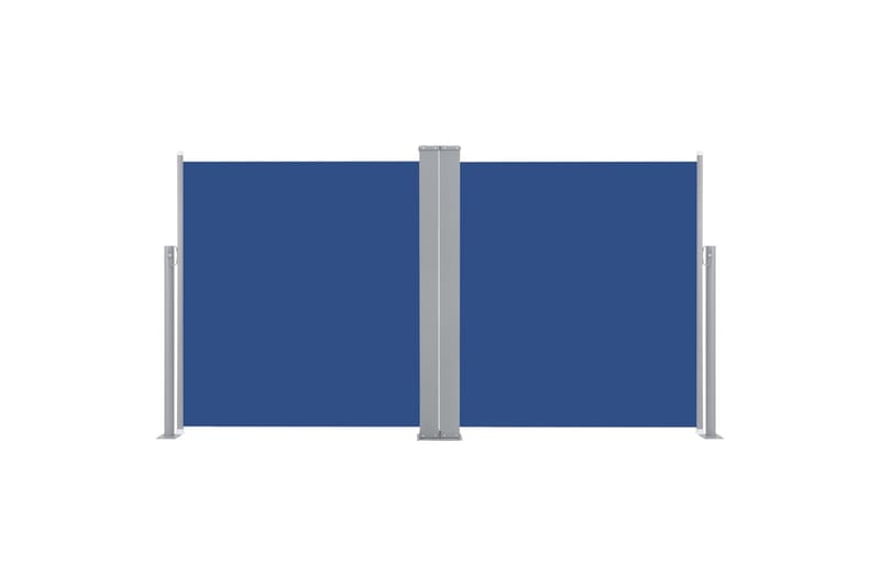 sammenrullelig sidemarkise 160 x 600 cm blå - Blå - Balkonmarkise - Markiser - Sidemarkise - Altanafskærmning