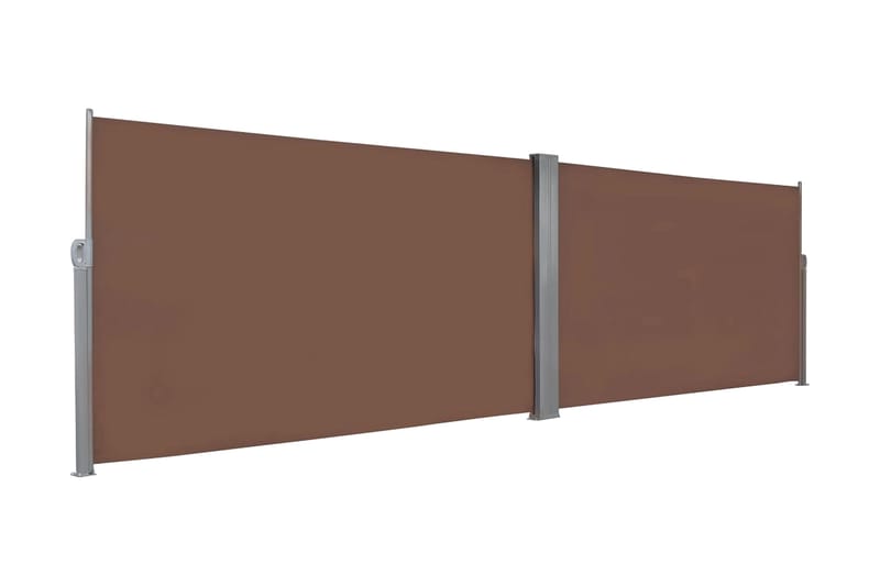 sammenrullelig sidemarkise 160 x 600 cm brun - Brun - Havemøbler - Solafskærmning - Markiser - Balkonmarkise