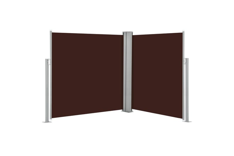 sammenrullelig sidemarkise 170 x 600 cm brun - Brun - Balkonmarkise - Markiser - Sidemarkise - Altanafskærmning