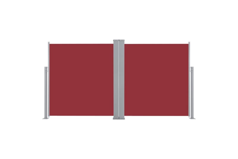 sammenrullelig sidemarkise 170 x 600 cm rød - Rød - Balkonmarkise - Markiser - Sidemarkise - Altanafskærmning