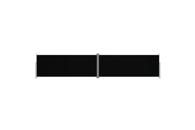 sammenrullelig sidemarkise 200x1000 cm sort - Sort - Balkonmarkise - Markiser - Sidemarkise - Altanafskærmning