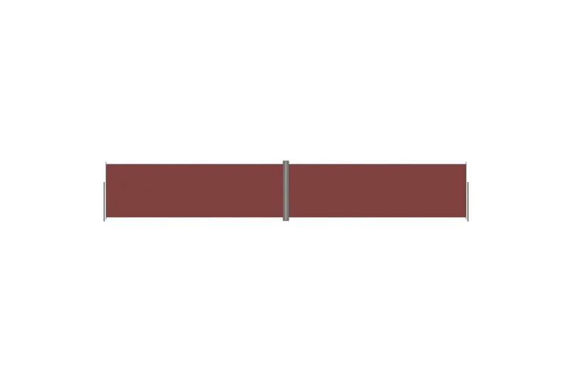 sammenrullelig sidemarkise 200x1200 cm brun - Brun - Balkonmarkise - Markiser - Sidemarkise - Altanafskærmning