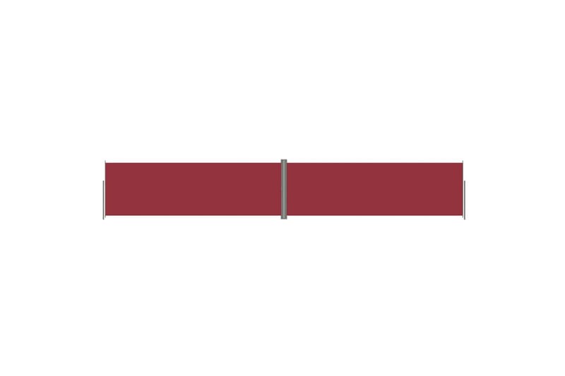 sammenrullelig sidemarkise 200x1200 cm rød - Rød - Balkonmarkise - Markiser - Sidemarkise - Altanafskærmning