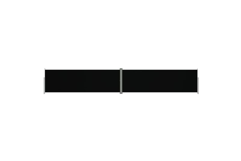 sammenrullelig sidemarkise 200x1200 cm sort - Sort - Balkonmarkise - Markiser - Sidemarkise - Altanafskærmning