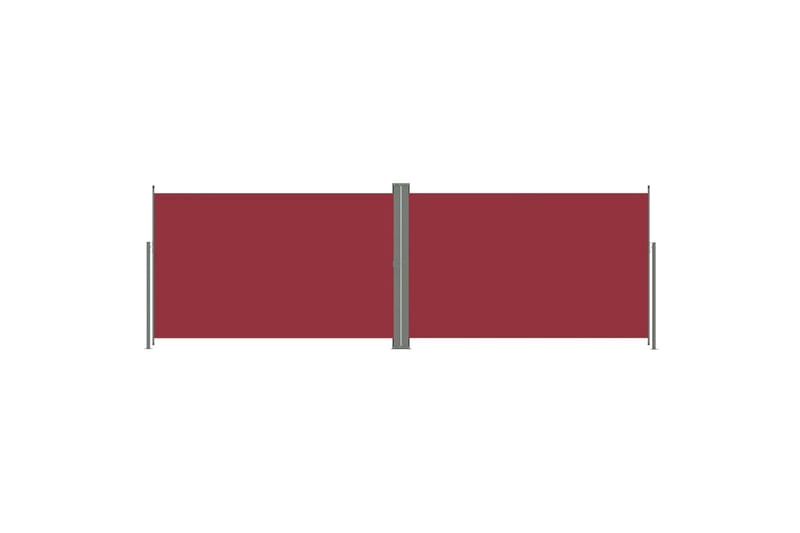 sammenrullelig sidemarkise 200x600 cm rød - Rød - Balkonmarkise - Markiser - Sidemarkise - Altanafskærmning