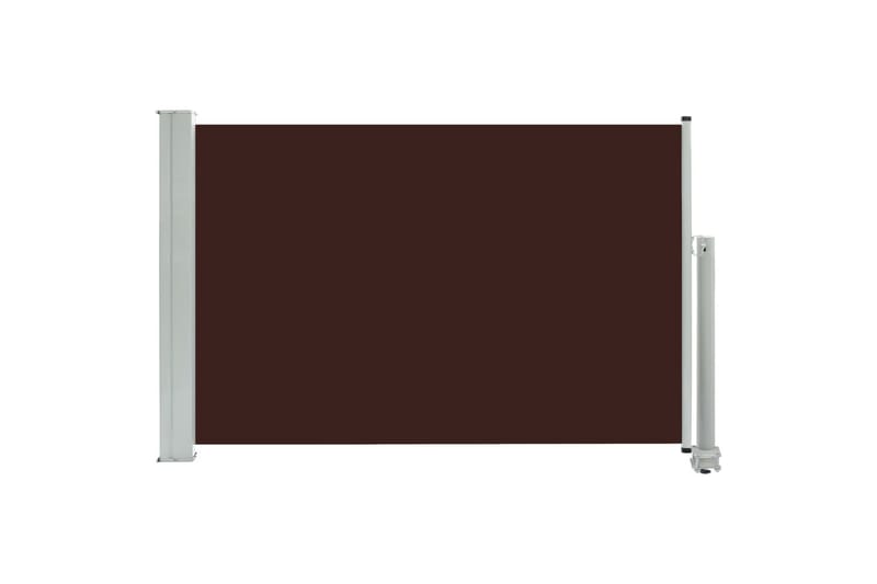 sammenrullelig sidemarkise 60 x 300 cm brun - Brun - Balkonmarkise - Markiser - Sidemarkise - Altanafskærmning