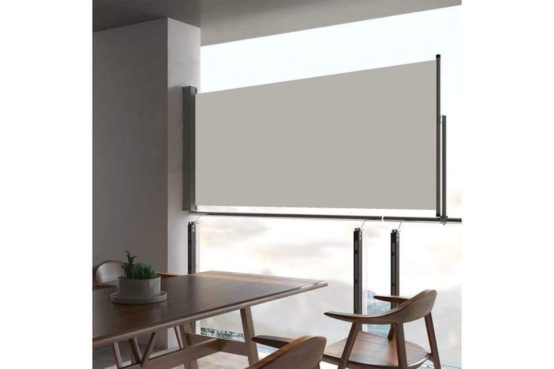 sammenrullelig sidemarkise 60 x 300 cm cremefarvet - Creme - Havemøbler - Solafskærmning - Markiser - Balkonmarkise