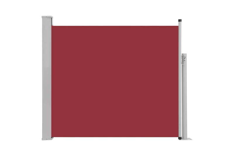 Sammenrullelig Sidemarkise Til Terrassen 100 X 300 cm Rød - Rød - Balkonmarkise - Markiser - Sidemarkise - Altanafskærmning