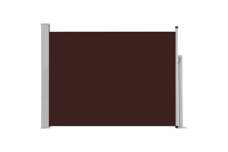 sammenrullelig sidemarkise til terrassen 100 x 500 cm brun - Brun - Havemøbler - Solafskærmning - Markiser - Balkonmarkise