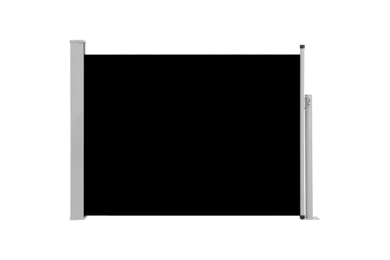 Sammenrullelig Sidemarkise Til Terrassen 100 x 500 cm Sort - Sort - Havemøbler - Solafskærmning - Markiser - Balkonmarkise