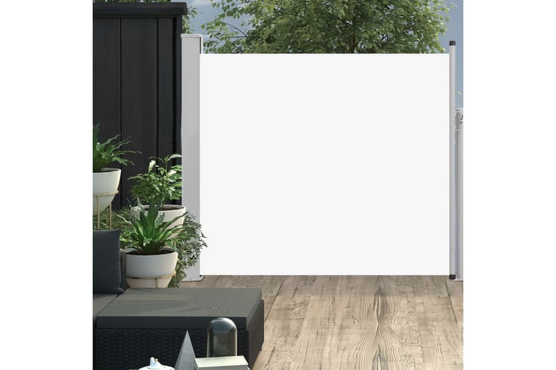 Sammenrullelig Sidemarkise Til Terrassen 100X300cm - Creme - Havemøbler - Solafskærmning - Markiser - Balkonmarkise