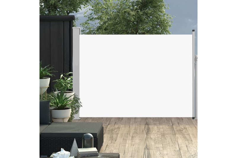 sammenrullelig sidemarkise til terrassen 100x500 cm cremefar - Creme - Havemøbler - Solafskærmning - Markiser - Balkonmarkise