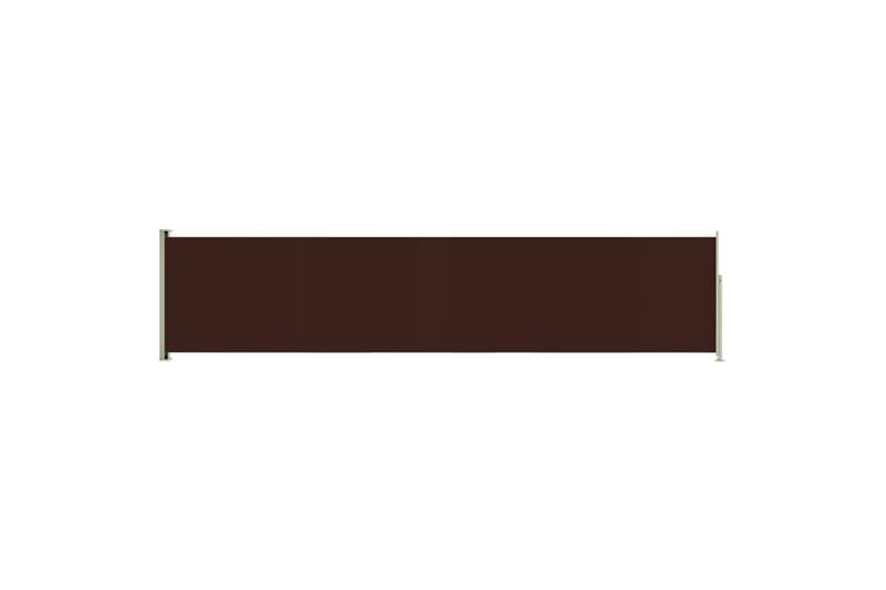 sammenrullelig sidemarkise til terrassen 117x500 cm brun - Brun - Balkonmarkise - Markiser - Sidemarkise - Altanafskærmning