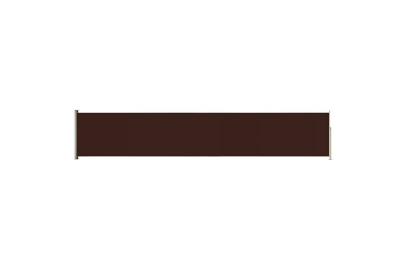 sammenrullelig sidemarkise til terrassen 117x600 cm brun - Brun - Balkonmarkise - Markiser - Sidemarkise - Altanafskærmning