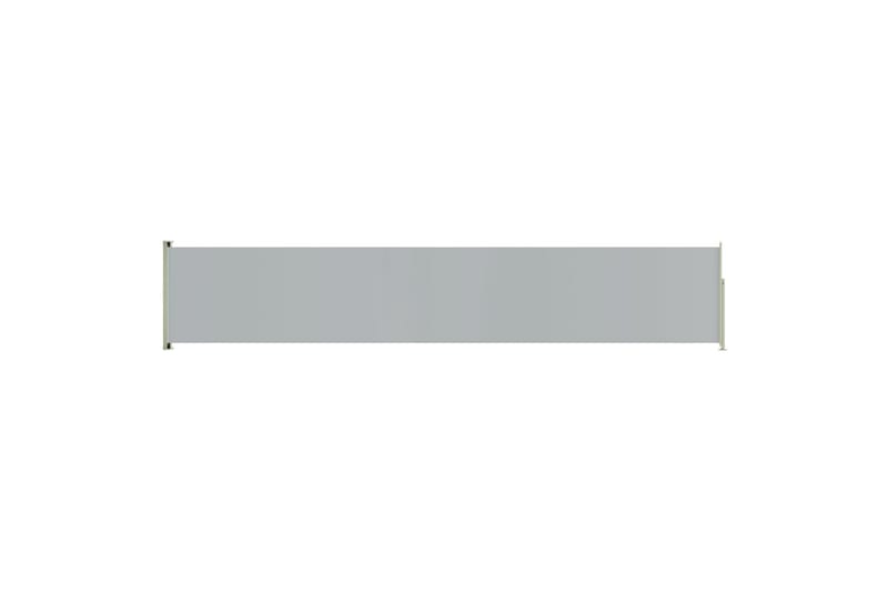 sammenrullelig sidemarkise til terrassen 117x600 cm grå - Grå - Markiser - Balkonmarkise - Altanafskærmning - Sidemarkise