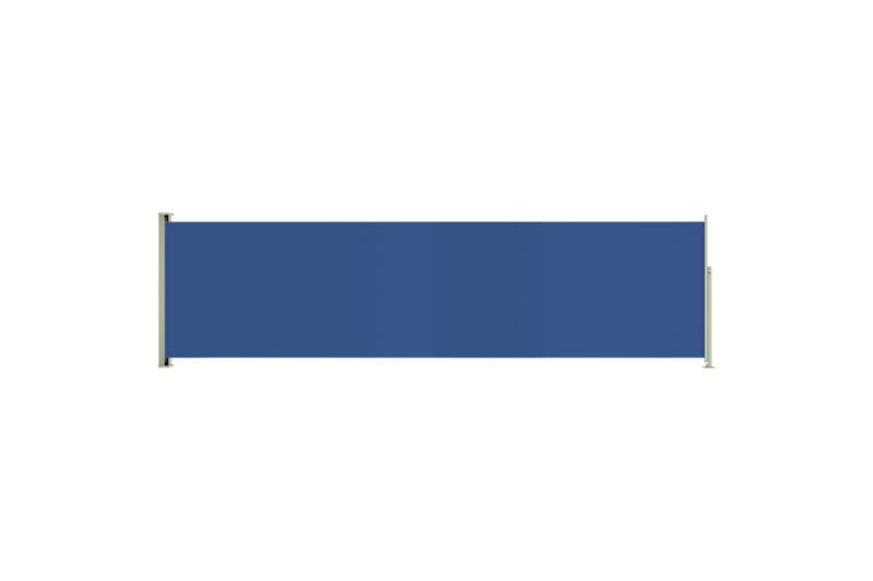 sammenrullelig sidemarkise til terrassen 140 x 500 cm blå - Blå - Balkonmarkise - Markiser - Sidemarkise - Altanafskærmning