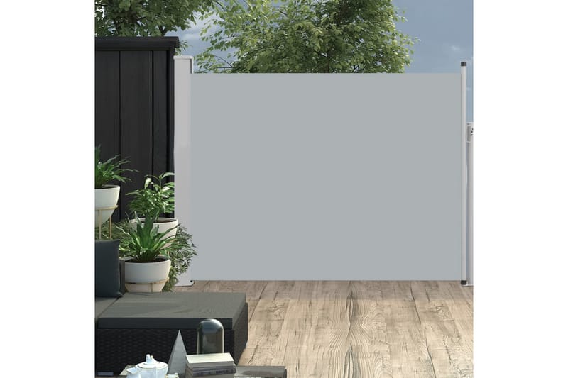 sammenrullelig sidemarkise til terrassen 140 x 500 cm grå - Grå - Havemøbler - Solafskærmning - Markiser - Balkonmarkise