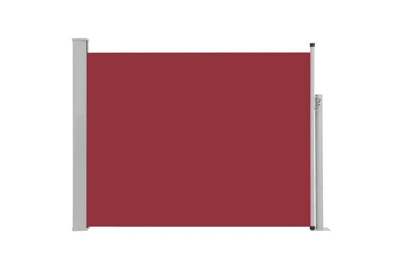 sammenrullelig sidemarkise til terrassen 140 x 500 cm rød - Rød - Balkonmarkise - Markiser - Sidemarkise - Altanafskærmning