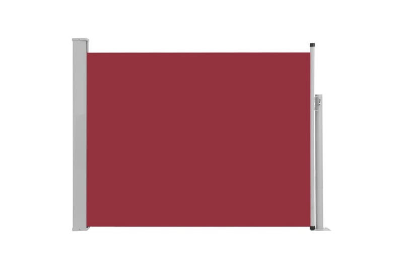 sammenrullelig sidemarkise til terrassen 140 x 500 cm rød - Rød - Havemøbler - Solafskærmning - Markiser - Balkonmarkise