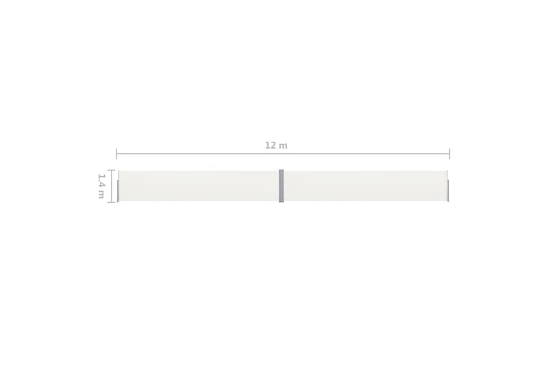sammenrullelig sidemarkise til terrassen 140x1200 cm creme - Creme - Havemøbler - Solafskærmning - Markiser - Balkonmarkise