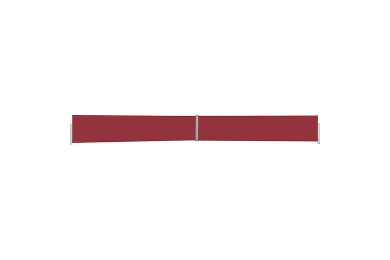 Sammenrullelig Sidemarkise Til Terrassen 140x1200 cm Rød - Rød - Balkonmarkise - Markiser - Sidemarkise - Altanafskærmning