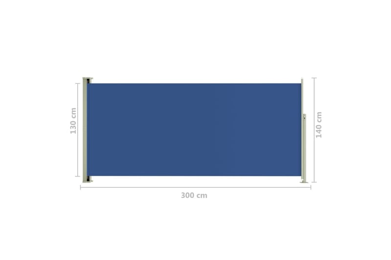 sammenrullelig sidemarkise til terrassen 140x300 cm blå - Blå - Balkonmarkise - Markiser - Sidemarkise - Altanafskærmning
