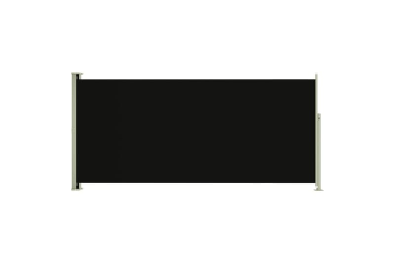sammenrullelig sidemarkise til terrassen 140x300 cm sort - Sort - Balkonmarkise - Markiser - Sidemarkise - Altanafskærmning