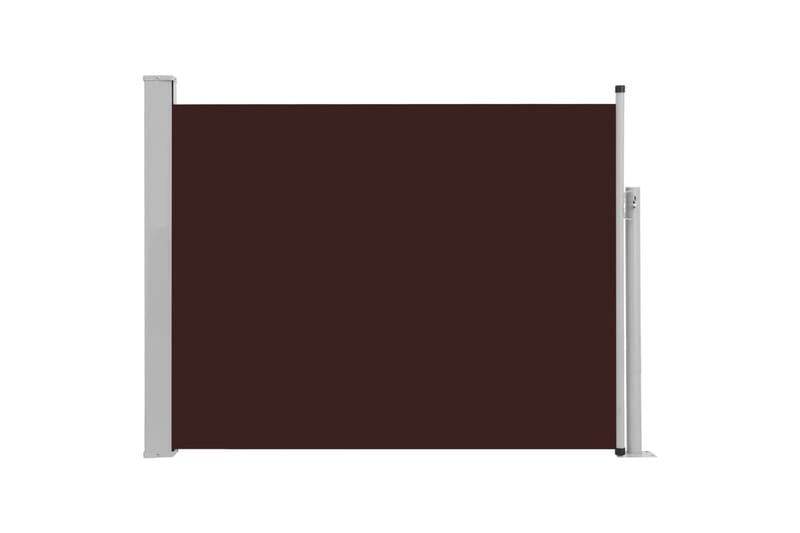 sammenrullelig sidemarkise til terrassen 140x500 cm brun - Grå - Balkonmarkise - Markiser - Sidemarkise - Altanafskærmning