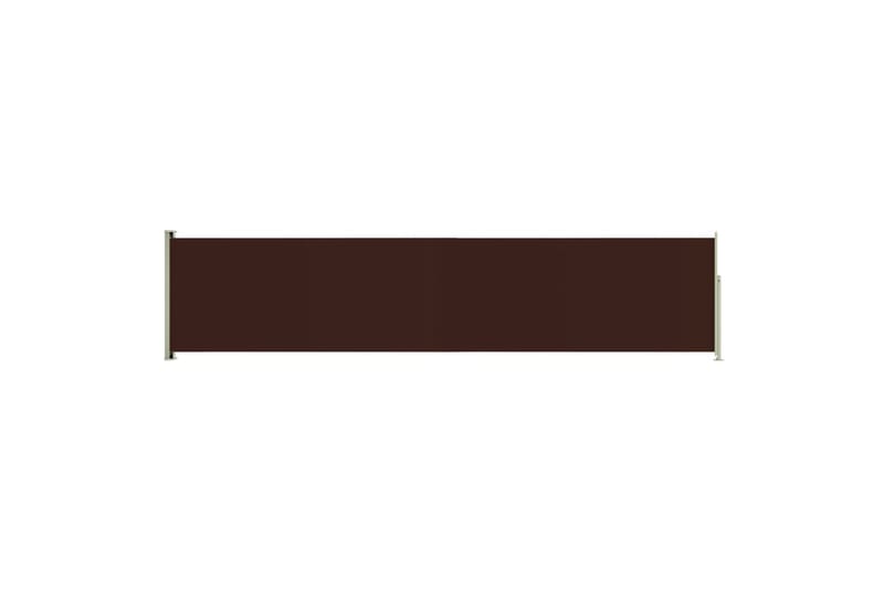 sammenrullelig sidemarkise til terrassen 140x600 cm brun - Brun - Balkonmarkise - Markiser - Sidemarkise - Altanafskærmning
