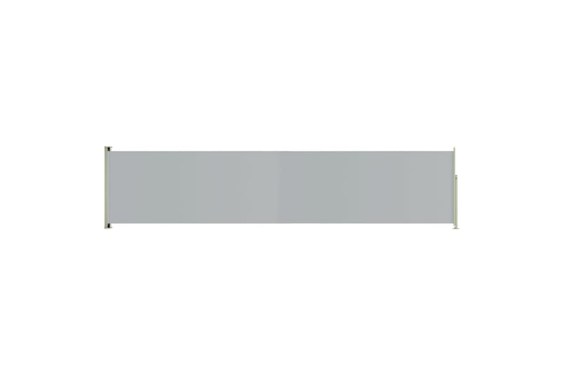 sammenrullelig sidemarkise til terrassen 140x600 cm grå - Grå - Balkonmarkise - Markiser - Sidemarkise - Altanafskærmning