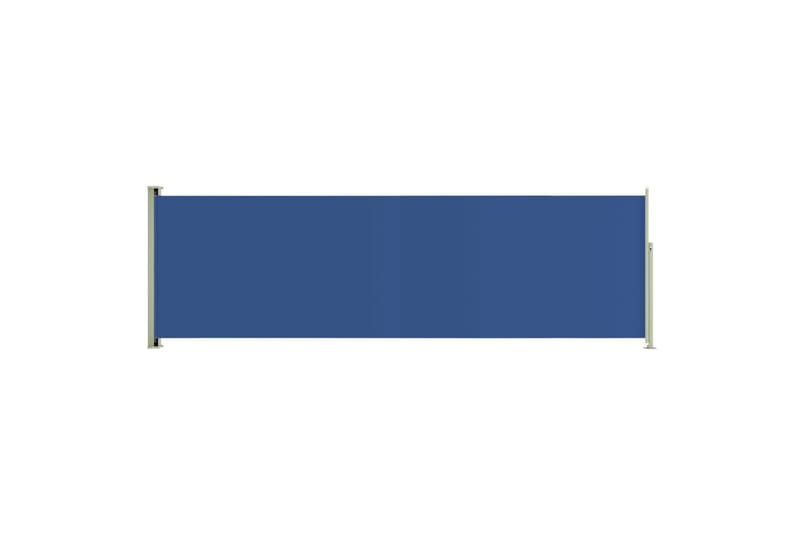 sammenrullelig sidemarkise til terrassen 160x500 cm blå - Blå - Balkonmarkise - Markiser - Sidemarkise - Altanafskærmning