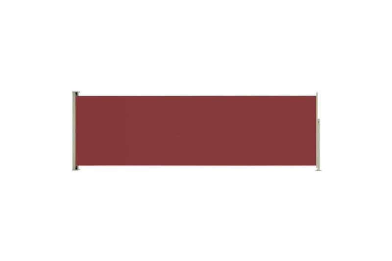 sammenrullelig sidemarkise til terrassen 160x500 cm rød - Rød - Balkonmarkise - Markiser - Sidemarkise - Altanafskærmning