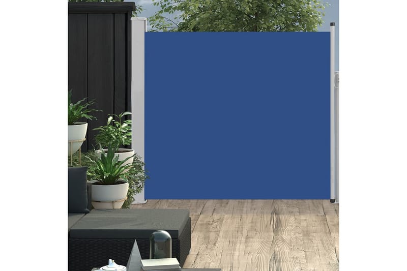 sammenrullelig sidemarkise til terrassen 170 x 300 cm blå - Blå - Havemøbler - Solafskærmning - Markiser - Balkonmarkise