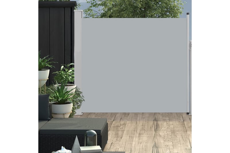 sammenrullelig sidemarkise til terrassen 170 x 300 cm grå - Grå - Markiser - Balkonmarkise - Altanafskærmning - Sidemarkise