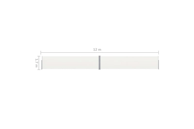 sammenrullelig sidemarkise til terrassen 170x1200 cm creme - Creme - Havemøbler - Solafskærmning - Markiser - Balkonmarkise