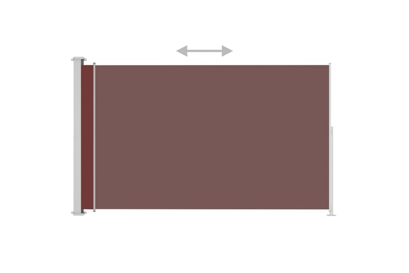 Sammenrullelig Sidemarkise Til Terrassen 180x300 cm Brun - Brun - Balkonmarkise - Markiser - Sidemarkise - Altanafskærmning