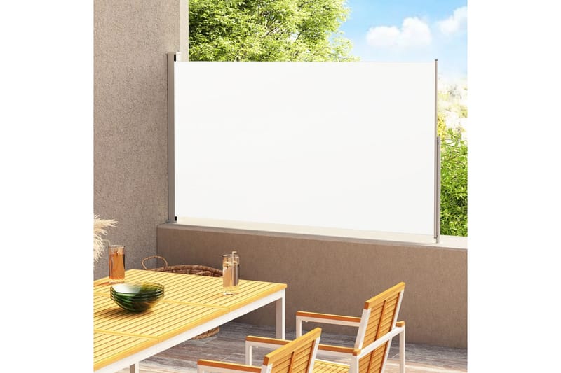 sammenrullelig sidemarkise til terrassen 180x300 cm cremefar - Creme - Havemøbler - Solafskærmning - Markiser - Balkonmarkise