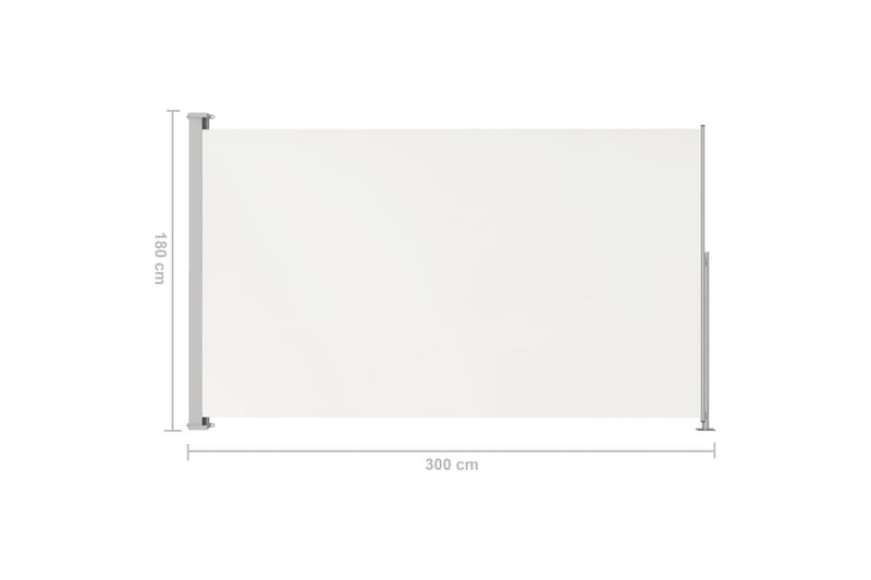 sammenrullelig sidemarkise til terrassen 180x300 cm cremefar - Creme - Havemøbler - Solafskærmning - Markiser - Balkonmarkise
