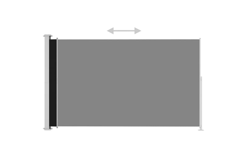 sammenrullelig sidemarkise til terrassen 180x300 cm sort - Sort - Balkonmarkise - Markiser - Sidemarkise - Altanafskærmning