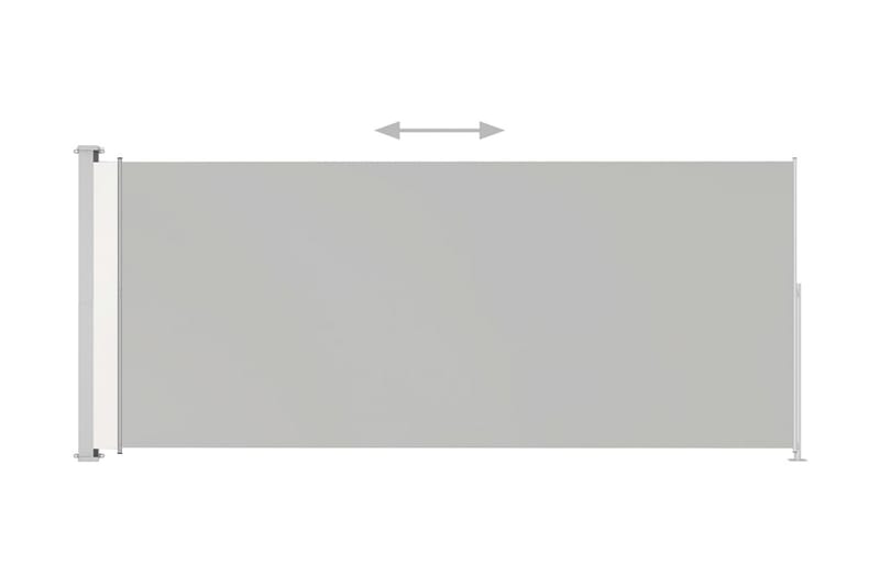 sammenrullelig sidemarkise til terrassen 180x500 cm - Creme - Balkonmarkise - Markiser - Sidemarkise - Altanafskærmning