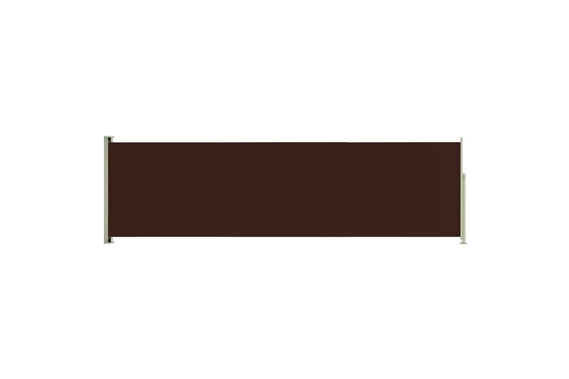 sammenrullelig sidemarkise til terrassen 180x600 cm brun - Brun - Balkonmarkise - Markiser - Sidemarkise - Altanafskærmning