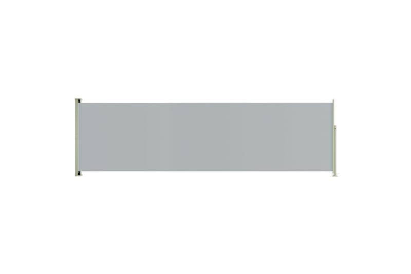 sammenrullelig sidemarkise til terrassen 180x600 cm grå - Grå - Balkonmarkise - Markiser - Sidemarkise - Altanafskærmning