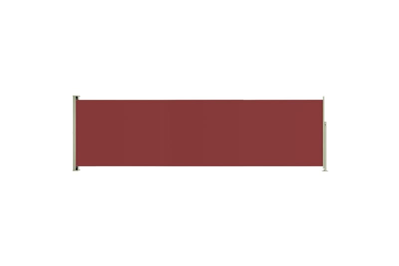 sammenrullelig sidemarkise til terrassen 180x600 cm rød - Rød - Balkonmarkise - Markiser - Sidemarkise - Altanafskærmning