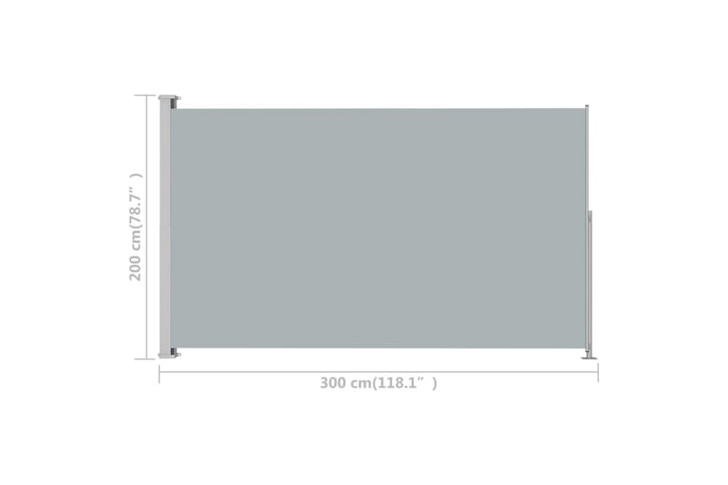 sammenrullelig sidemarkise til terrassen 200x300 cm antracit - Antracit - Havemøbler - Solafskærmning - Markiser - Balkonmarkise